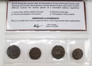 CONSTANCE II - COLLECTION DE 4 PIÈCES - 4 REVERS SUR LE THÈME MILITAIRE - PORTE DU CAMP ETC. - Photo 1 sur 3