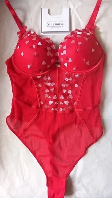 2 РАЗМЕРА БОЛЬШЕ MAXIMISE BOOB РАБОТА SUPERBOOST БОМБА КРАСНЫЙ БОДИ БЮСТГАЛЬТЕР PRIMARK - Изображение 1 из 4