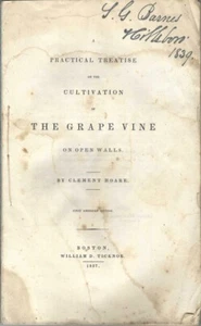 Clement Hoare / Practical Treatise On The Cultivation Of The Grape Vine On Open - Picture 1 of 1