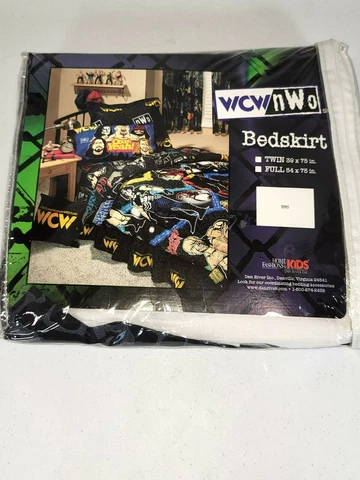 WCW NWO Bed Skirt Bedskirt NEW NIP 1999 NEW Old Stock Twin Cover