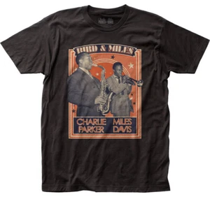 Miles Davis Bird And Miles Poster American Jazz Trumpeter Men's Tee MIDA04 - Picture 1 of 3