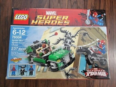 **New Lego 76004 Spider-Man: Spider-Cycle Chase Retired Set Marvel Super Heroes - Image 1 of 4