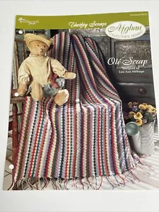Ole Scrap Afghan Thrifty Scraps Crochet Pattern Card Needlecraft Shop - Picture 1 of 5