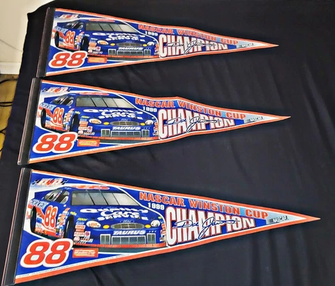 Winston Cup Champion Dale Jarrett #88 Nascar Flags (3 Of Them) Pennants Cover