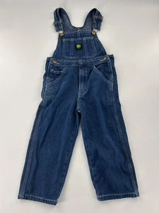 John Deere Blue Denim Kids Youth Overalls Size 5 - Picture 1 of 7