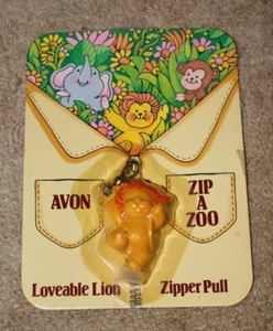 1983 Vintage Avon Zip A Zoo Loveable Lion Cremallera Tirar Dije Nuevo de Lote Antiguo Clip On - Imagen 1 de 3