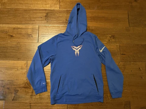 Kobe Bryant Black Mamba Logo Nike Fit Therma Blue Hoodie Sweatshirt - Men's L Cover