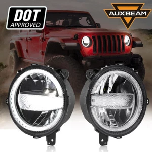 Faros LED Auxbeam 9"" pulgadas DOT DRL para Jeep Wrangler JL Gladiator 2018-2023 - Imagen 1 de 12