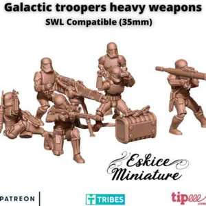 6 Soldats soutien Space Trooper, 35mm ou 40mm, Star Wars Legion, SW Shaterpoint - Picture 1 of 2