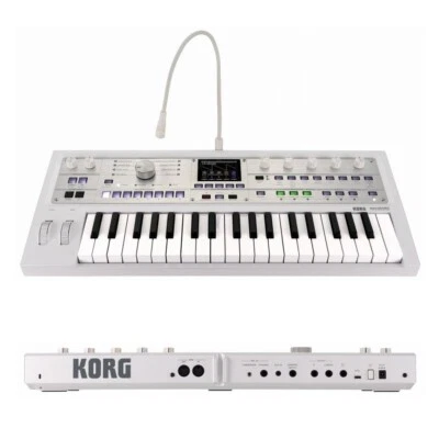 KORG microKORG2 MK-2 MWH Metallic White SYNTHESIZER/VOCODER 37-Keys w/Soft Case - Image 1 of 4