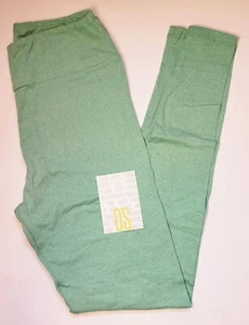 Leggings LuLaRoe OS VERDE CLARO jaspeados color liso talla única (talla 2-10) nuevos con etiquetas - Imagen 1 de 6