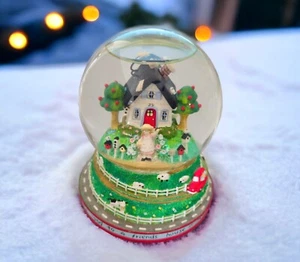 San Francisco Music Box “On the Road Again" Friends Farm Girl Flowers Snow Globe - Picture 1 of 1