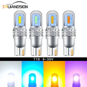 Ruiandsion AC/DC 12V 24V T10 LED Bulb W5W Vehicle Atmosphere Light 600lm 4Color - Picture 1 of 13