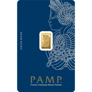 Pamp Suisse Lady Fortuna 1 Gram Gold Bar - Large Card Assay - Picture 1 of 4