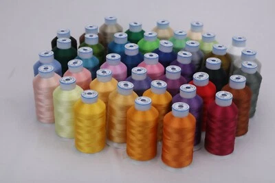 Premium Polyester Brother Machine Embroidery Thread Set of 40 Colors - Image 1 of 3