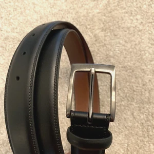 Perry Ellis Portfolio Leather Belt Black Size XL 42-44 - Picture 1 of 4
