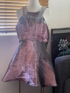Forever 21 Women's Girl Dress Size Medium M Sleeveless Metallic Pink Purple - Picture 1 of 4