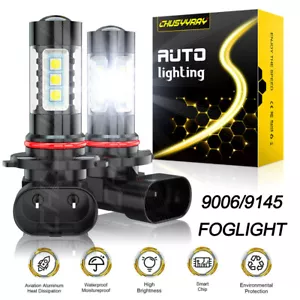 FOR Cadillac SRX 2004-2009 4-sided Fog Light Bulbs Kit 2pcs 9006/9145 white - Picture 1 of 10