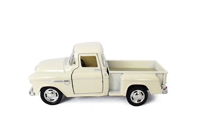 New 5" Kinsmart 1955 Chevy Stepside 3100 Pick Up Truck Diecast Model 1:32 White  - Image 1 of 4