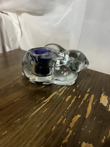 Vintage Indiana Clear Glass Bunny Voltive/Tealight Candle Holder - Picture 1 of 5