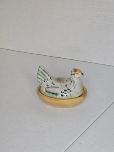 Antike Staffordshire kleine Henne auf Nest 31/2 Zoll um 1800 - Bild 1 von 10