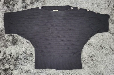 Vertigo Paris Sweater Women's Medium Black Angora Lambswool Alpaca Knit Pullover - Image 1 of 4