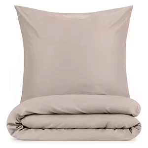 mikrofaser bettwäsche 155 x 220 Taupe - Bild 1 von 4