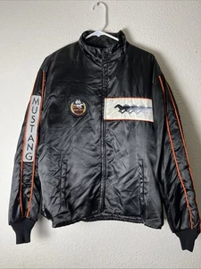 VTG 1979 Mustang Indy 500 Pace Car Racing Jacket Black Satin Men's Large READ! - Picture 1 of 5