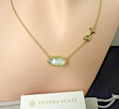 Collar Kendra Scott x LoveShackFancy Elisa Azul Pastel Rosa Bellas Ilusión Nuevo con Etiquetas Foto 1 de 4