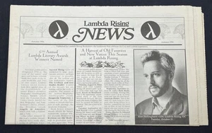 Lambda Rising News Washington DC Original LGBTQ+ Gay Lesbiana Erotica Periódico - Imagen 1 de 3