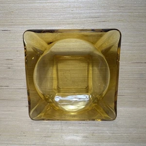 Cenicero de vidrio ámbar miel Atlas marroquí vintage avellana usado en excelente estado - Imagen 1 de 4