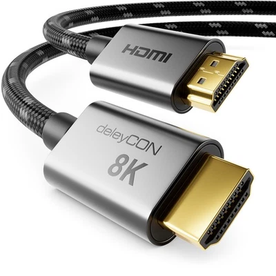 2m 8K UHD HDMI 2.1 Kabel 8K@60Hz, 4K@120Hz/144Hz, 2K@240Hz eARC HDR10+ VRR DTS - Bild 1 von 4