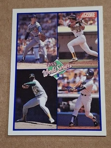 1989 1988 WORLD SERIES BASEBALL CARD #582 OAKLAND A'S VS LA DODGERS HERSHISER - Picture 1 of 3