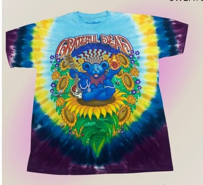 Grateful Dead Shirt Size S/ M 2006 Liquid Blue Tie Dye Inspiration Y2K Festival  - image 1 of 4