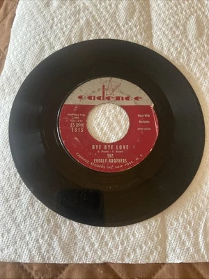 Everly Brothers I Wonder If I Care As Much/Bye Bye Love 7" Vinyl 45rpm Record - Image 1 of 4