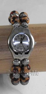 WOMENS LADIES TEENS BANGLE BRACELET STYLE BEADED WATCH TRENDY FASHION TIMPIECE - Picture 1 of 1