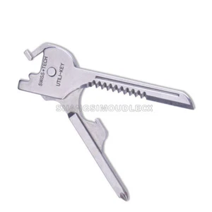 SWISS+TECH Utili-Key 6-in-1 Key Ring Chain Multitool Stainless Steel Pocket Tool - Picture 1 of 4