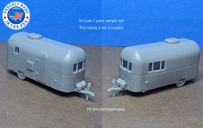 N Scale Airstream Camper set of 2 N1094 - Image 1 of 4