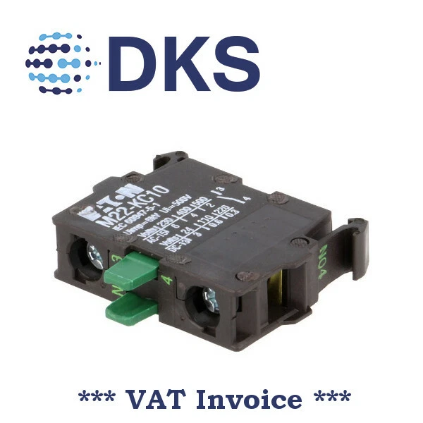 M22-KC10 Contact block NO 6A/230VAC 3A/24VDC 22mm for back plate EATON ELECTRIC