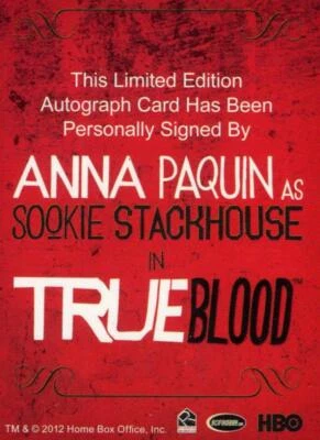 True Blood Archives Anna Paquin Autograph Card - Imagem 1 de 2