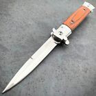9" Classic Italian Style Stiletto Folding Spring Assisted Open Pocket Knife New