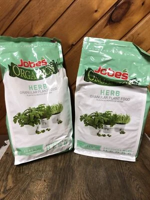 Lote de 2 alimentos vegetales granulares a hierbas Jobe's Organics, 4 libras nuevos Foto 1 de 3