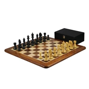 Sheesham Chess Set Sheesham Flat Chess Board 20 Inch With Ebonised King Bridal S - Picture 1 of 9