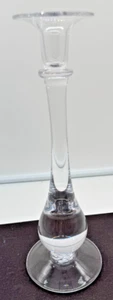 Simon Pearce Hand Blown Clear Art Glass Pomfret Candlestick 12” Tall Single - Picture 1 of 7
