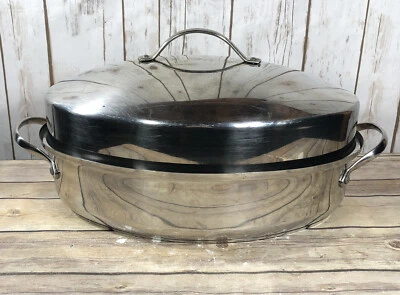 Cuisinart Model SF98-15 Roaster Dutch Oven Pan Grate Stainless Steel Oval Lid - image 1 of 4