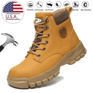 Stivali da lavoro uomo impermeabili punta acciaio scarpe antinfortunistiche indistruttibili antiscivolo - Foto 1 di 32