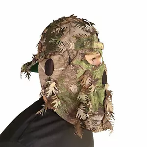 REALTREE XTRA GREEN® Leafy Camo Hat with Built-in Face Mask - Rear Model (59cm) - Picture 1 of 6