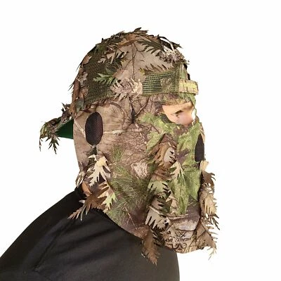 REALTREE XTRA GREEN® Leafy Camo Hat with Built-in Face Mask - Rear Model (59cm) - Image 1 of 4