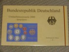 Münze - D-Mark Kursmünzensatz, BRD, 2000, Hamburgische Münze (J), Spiegelglanz
