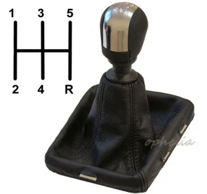 OPEL VECTRA C SIGNUM 2002-2005 Pomo + Funda Palanca De Cambio 5 Marchas CUERO - Imagen 1 de 4